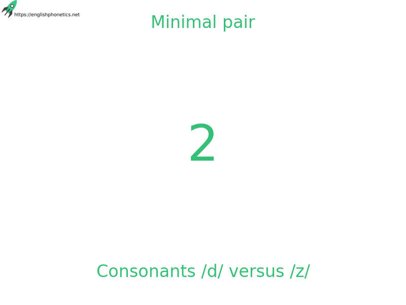 Minimal pair: Consonants /d/ versus /z/: 2,941 pairs