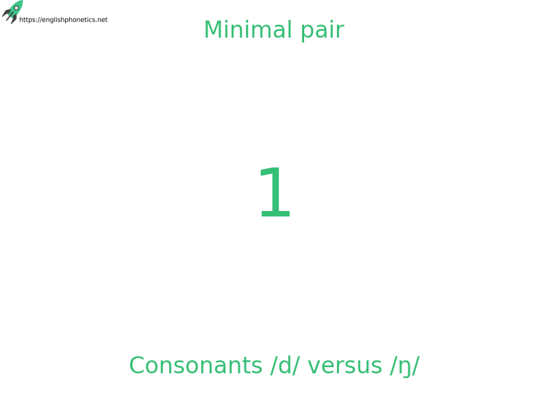 Minimal pair: Consonants /d/ versus /ŋ/, 1,620 pairs
