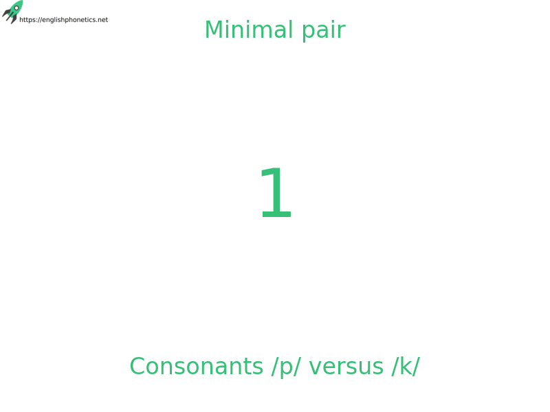 Minimal pair: Consonants /p/ versus /k/: 1,009 pairs