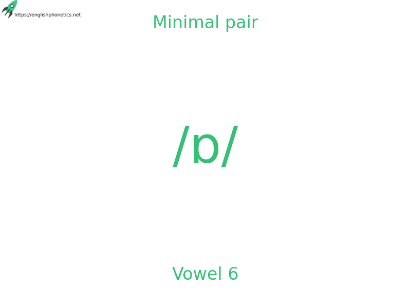 Minimal pair: Vowel 6, /ɒ/, versus null, 46 pairs