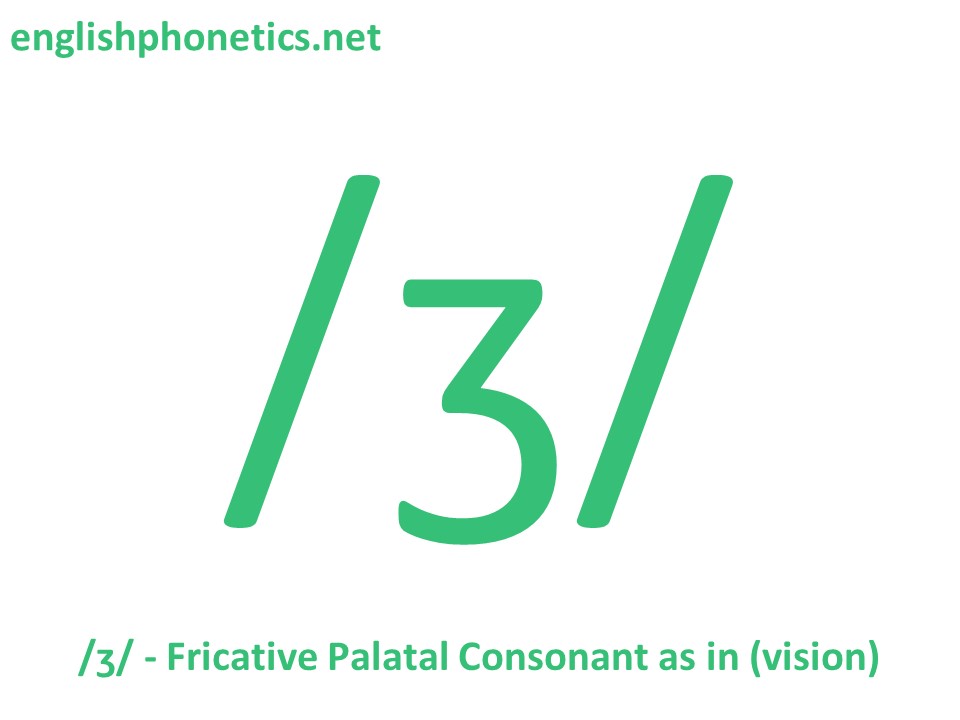 How to pronounce /ʒ/: voiced, alveo-palatal, fricative consonant
